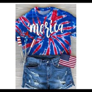 Tie dye ’Merica tee